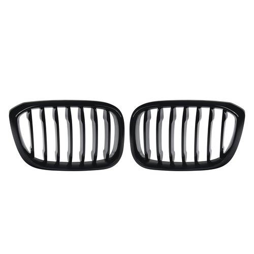 For BMW X3 G01 X4 G02 2018-2021 Gloos Black ABS Front Bumper Kidney Grille Grill - Foto 4 di 14
