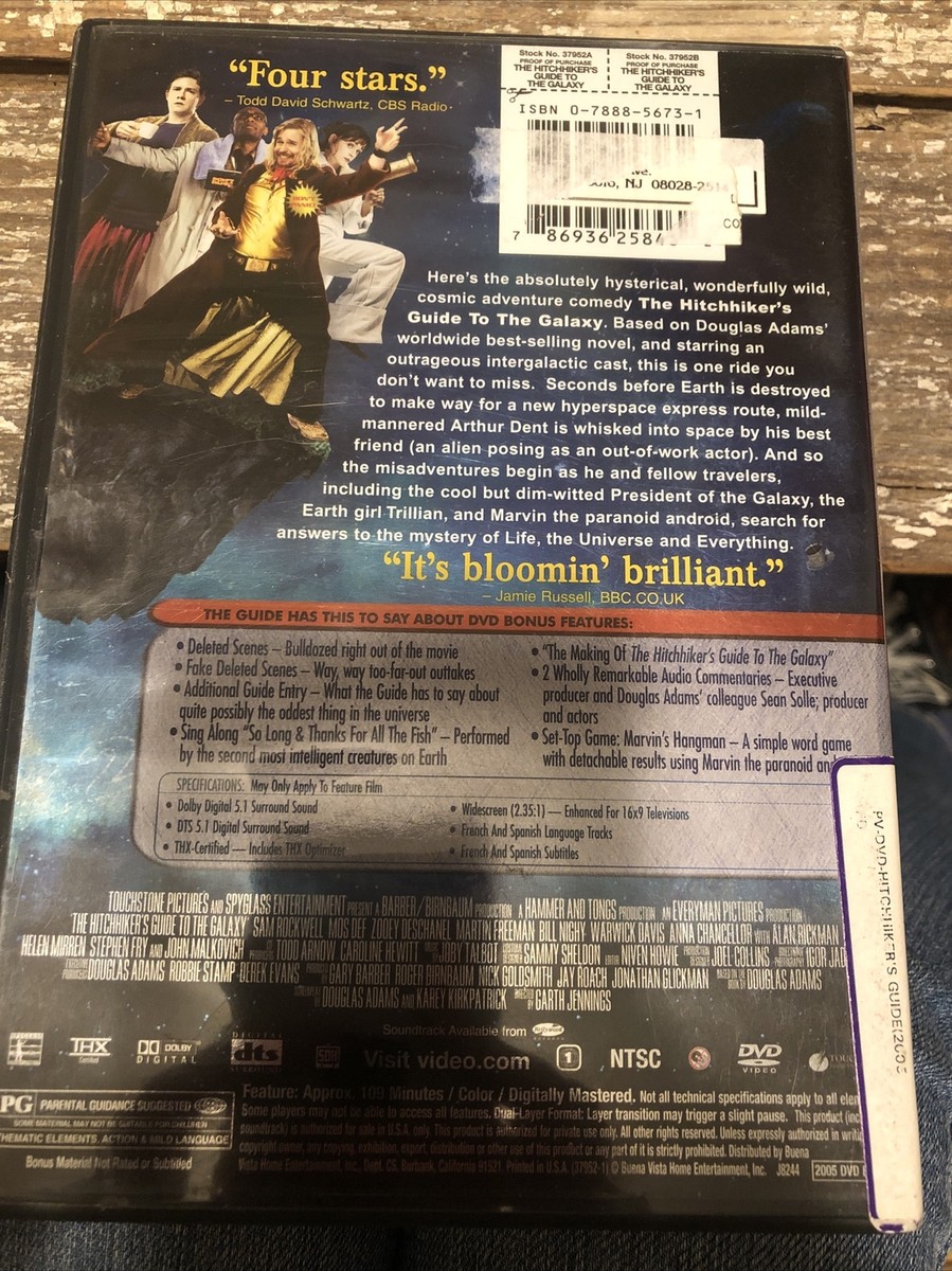 The Hitchhiker's Guide to the Galaxy (DVD, 2005) 786936258462| eBay