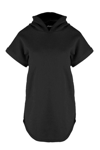  Nueva Sudadera para el torso de lana holgada con dobladillo curvo manga gorra con capucha de gran tamaño - Imagen 3 de 23