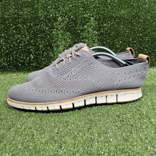 Cole Haan Zerogrand Grau Budapester Stitchlite Oxford Schuhe C24944 Herren Größe 10 - Bild 5 von 14