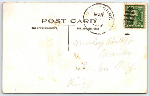 Varysburg New York Postcard Man Catching Huge Fish - Picture 2 of 2