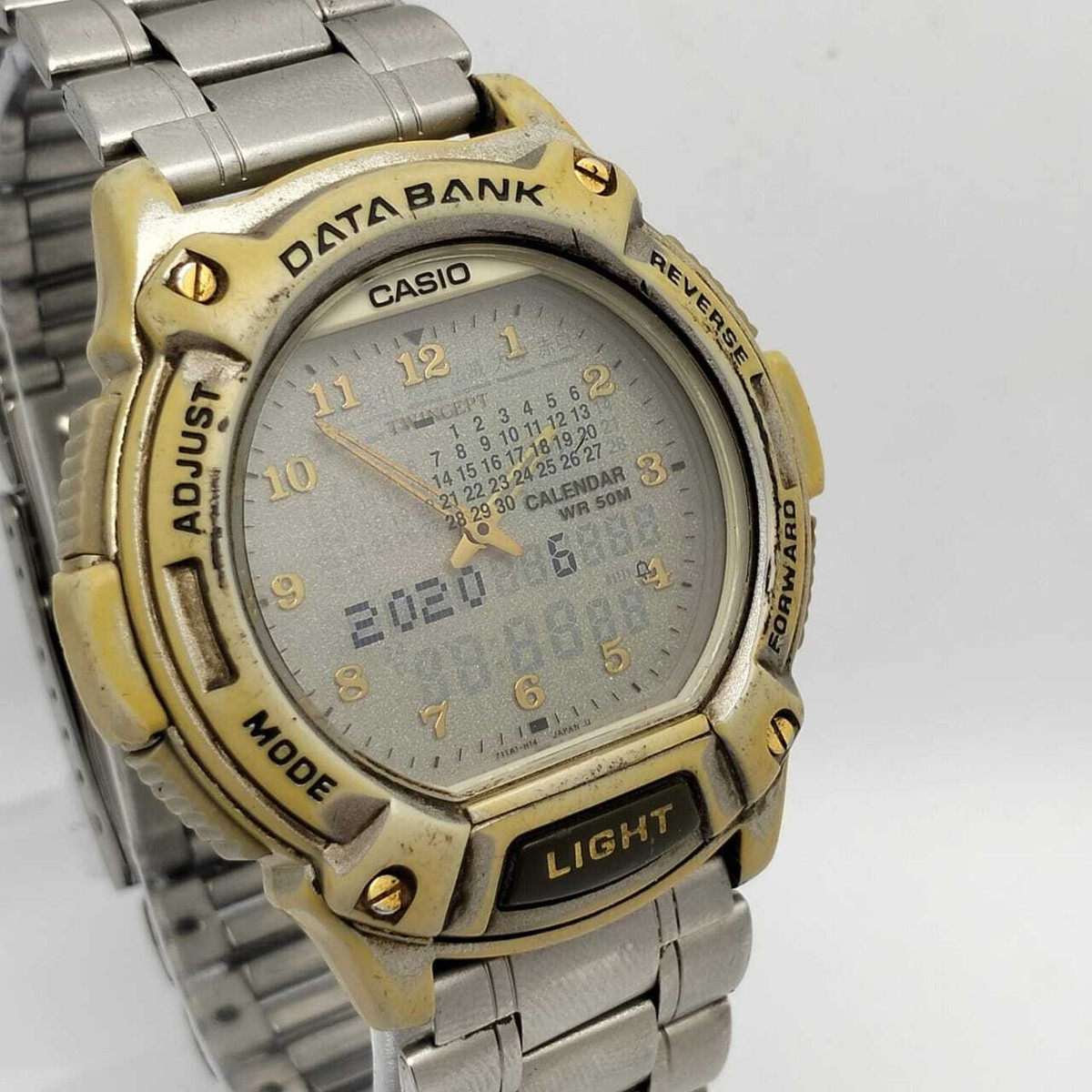 Casio Data Bank ABX-67 Module 1758 Ana-Digi Quartz Vintage Men's
