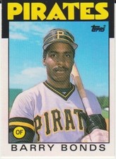 Barry Bonds RC rookie card, 1986 Topps Traded #11T, Pittsburgh Pirates