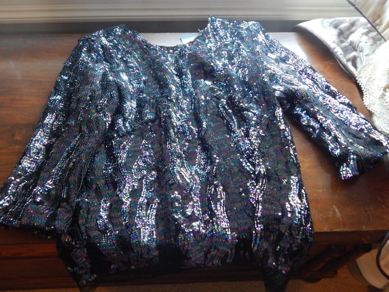 Vintage Woman’s Stunning Sequin Top by Haney Pret-A-Couture NWT