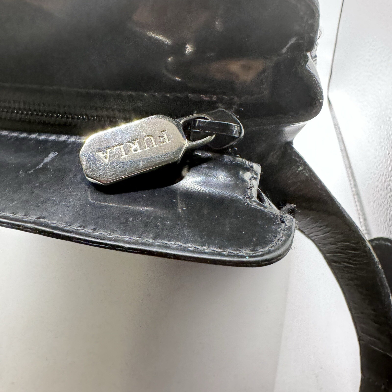 Furla Patent Leather Color Block Structured Handb… - image 22