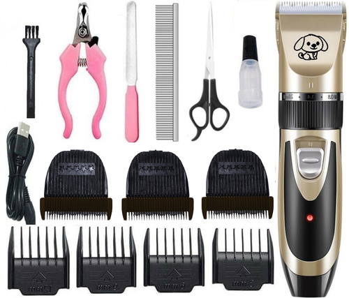 Dog Cat Pet Grooming Kit Rechargeable Cordless Electric Hair Clipper Trimmer Set - Picture 162 of 257
