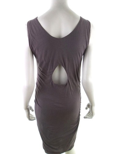 Firth T. S Marrón Longitud hasta la rodilla Vestido bodycon Algodón 100% Sin ma - Imagen 3 de 5