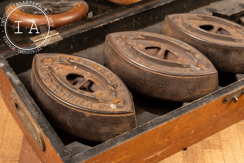 Antique Enterprise Manufacturing Clothing Sadiron Salesman Sample Set - Picture 9 of 12