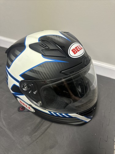 Bell Motorcycle Helmet Bell Star Pinned Blue Black Lightweight - Picture 5 of 11
