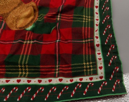 Delantal de Navidad de oso de peluche Wamsutta sello de reunión vintage - Imagen 7 de 8