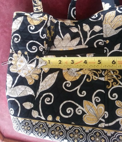 Vera Bradley Shoulder Tote,Yellow Bird Spring 2008, With Zipper Wristlet Wallet - Picture 6 of 14
