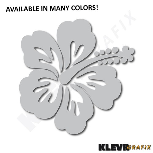 5"x5" Hibiscus Hawaiian Flower Vinyl Decal for Car Truck Window Laptop Sticker - Picture 6 of 14