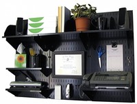 Wall Mount Storage Shelves, Office Accessories Organization Kit Desk Black on sale Wall Mount Storage Shelves, Office Accessories Organization Kit Desk Black on sale