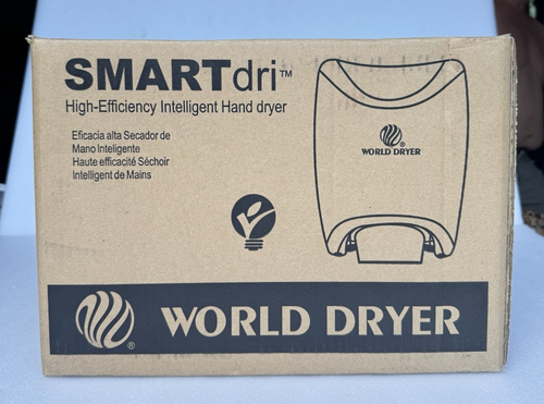 World Dryer Smart Dri Hi Efficiency Hand Dryer 120VAC 50/60Hz 10A NEW OPEN BOX