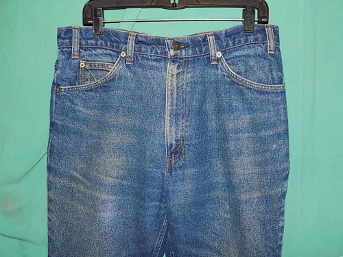 Bello! JEANS LEVI'S 517 VINTAGE ANNI 80, 02517-0217, USA, LINGUETTA ARANCIONE, REALE 34 x 28 - Foto 2 di 10