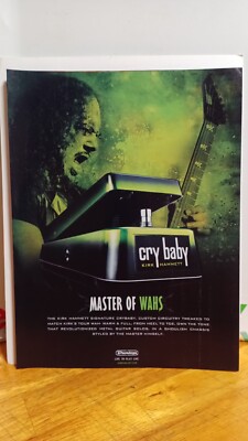 DUNLOP CRYBABY MASTER OF WAHS KIRK HAMMETT GUITAR EFFECTS  PRINT AD 11 X 8.5 E1