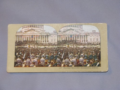 Stereoview Card President Roosevelt's Inauguration Address - Picture 2 of 3