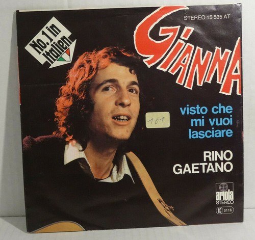 RINO GAETANO - Gianna (Wolfgang Petry) 💿 7" Single Ariola 1978 GER - Bild 2 von 4