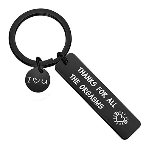 For Boyfriend/Husband Thanks for All The Orgasms I Love You Couple Key Chain US - Imagen 8 de 9