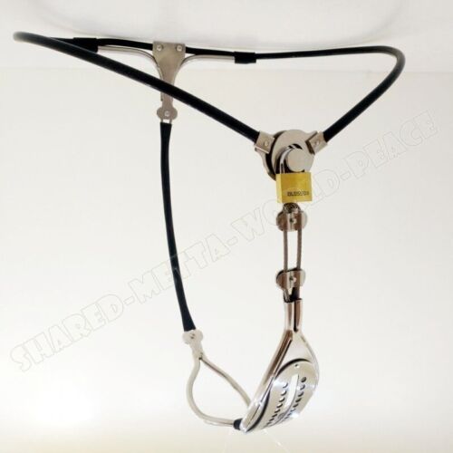 Female Stainless Steel Chastity Belt Invisible Silica Gel Chastity Device Plugs - Picture 12 of 40