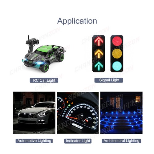 5Pcs Orange 12V Diffused Prewired LED Indicator Light Pilot Lamp Bulbs Single - Picture 9 of 9