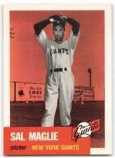 1991 Topps Archives 1953 #303 Sal Maglie Bio black text New York Giants 3BA