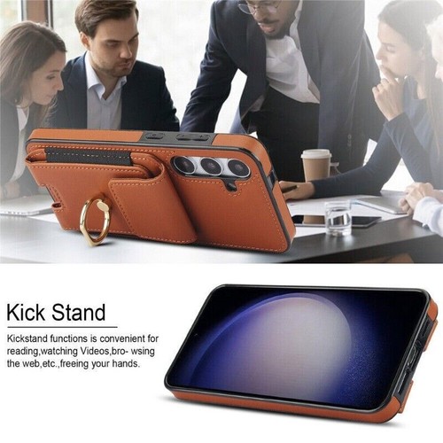 Luxury Stand Ring Card Slot Cover Case For S24 S23 FE S22 S21 Ultra A15 A53 A14 - Picture 35 of 66