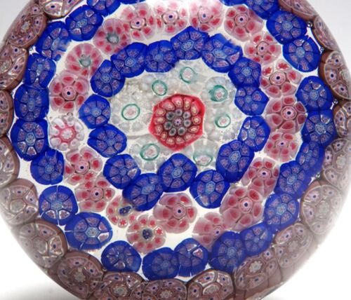 Antique New England Glass Company (NEGC) Five Ring Millefiori Paperweight - Picture 5 of 7