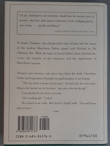 Timepiece by Richard Paul Evans 1996 Hardback Book - Imagen 2 de 8