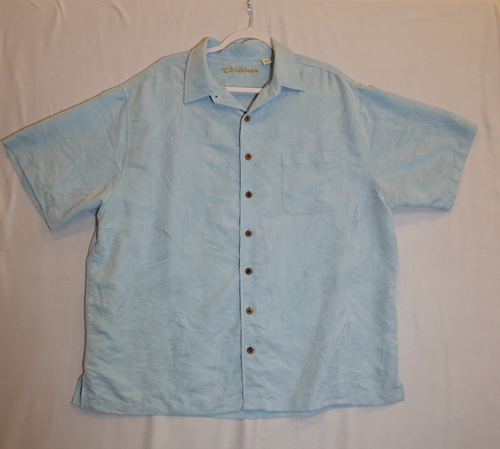 Caribbean Hawaiian Shirt Mens 2XB Blue Super Soft Button Down Lightweight Tropic - Picture 1 of 17