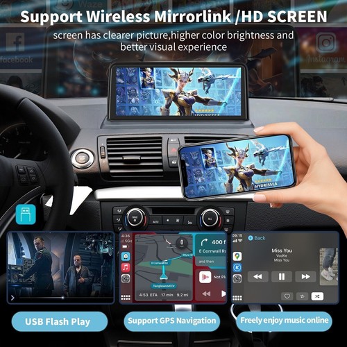 10,25''Touchscreen CarPlay Android Auto Für BMW CCC 1series E81 E82 E87 E88 - Picture 5 of 7