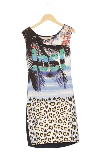 Passport Damen T-Shirt-Kleid 38 Mehrfarbig Palmenmuster