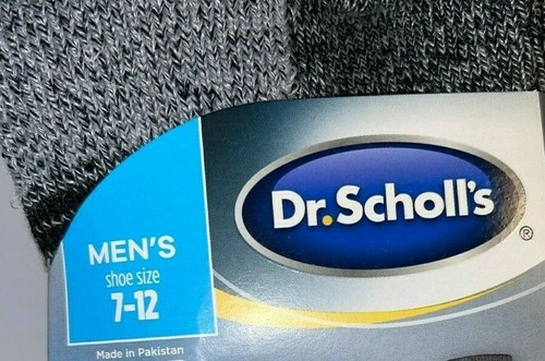 Dr. Scholls 2 PAIR Diabetes Advanced Relief Casual Crew Socks 7-12 GRAY - Picture 13 of 13