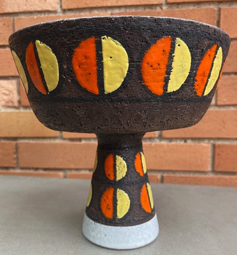 Rare Vintage Rosenthal Netter Bitossi Chalice Bowl Mid Century Modern Italy Disc - Picture 5 of 13