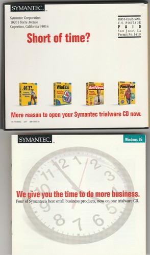 Symantec Trialware CD for Windows 95 ~ CD-ROM - Picture 2 of 3