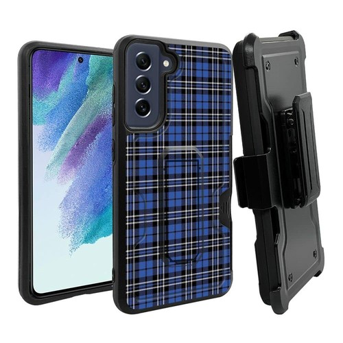 Per Samsung S21 FE 5G custodia robusta fondina antiurto + cover vetro temperato p5 - Foto 7 di 22