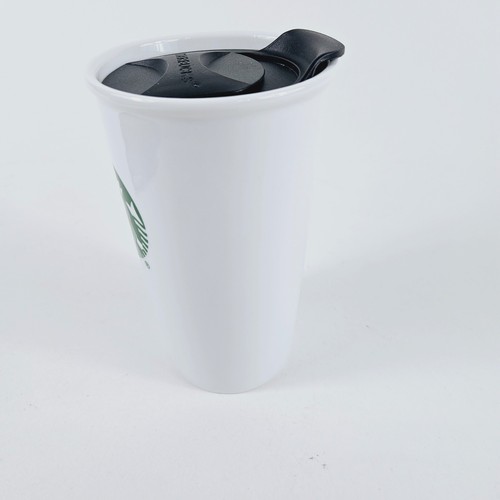 Starbucks Green and White Logo Ceramic Travel Tumbler Coffee Mug Cup 10oz - Picture 6 of 10