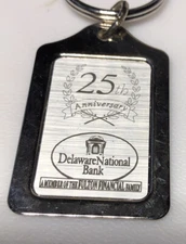 Vintage Delaware National Bank Banking Savings Loan Checking Credit Keychain