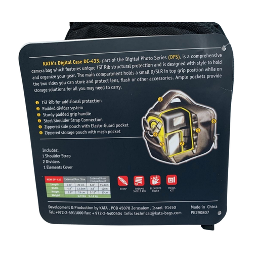 Kata DC 433 Digital Case Manfrotto Black Camera Shoulder Bag NEW - Picture 8 of 10