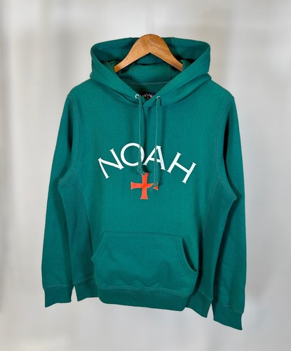 Felpa con cappuccio pullover Noah Core logo verde uomo taglia media nuova con etichetta - Foto 6 di 15