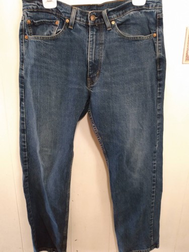 Levis 505 Jeans Men's 34x30 Blue Straight Leg Medium Wash Denim Regular Fit