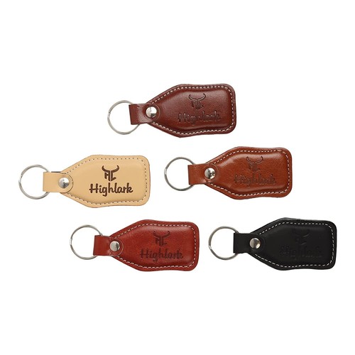 HIGHLARK penatgonal heavy duty leather keychain car, bike -ring hook-(set of 5) - Picture 4 of 5