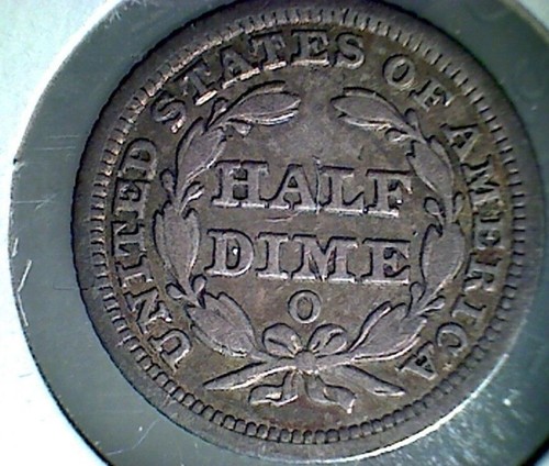 1856-o SENTADA LIBERTY MEDIA MONEDA DE DIEZ CENTAVOS, EN MUY BUEN ESTADO/XF - Imagen 2 de 2