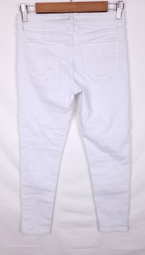 Celebrity Pink Solid White Denim Stretch Skinny Jeans   - Youth Size 14 - Picture 10 of 11