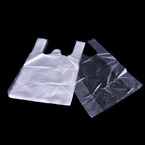 55 24*32cm Plastic T-Shirt Retail Shopping Supermarket Bags Handles Packaging-3C - Picture 4 of 12