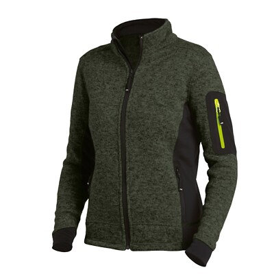 FHB Damen StrickFleeceJacke Arbeitsjacke Marieke olivschwarz 1520