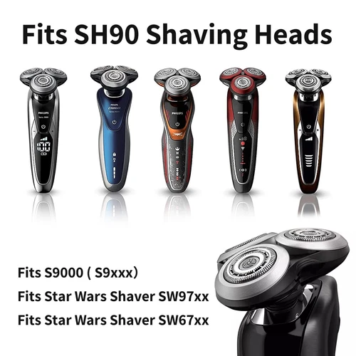 SH90 Replacement Heads (with Whole Base) for Philips Norelco Shavers Series 9000 - Picture 6 of 10