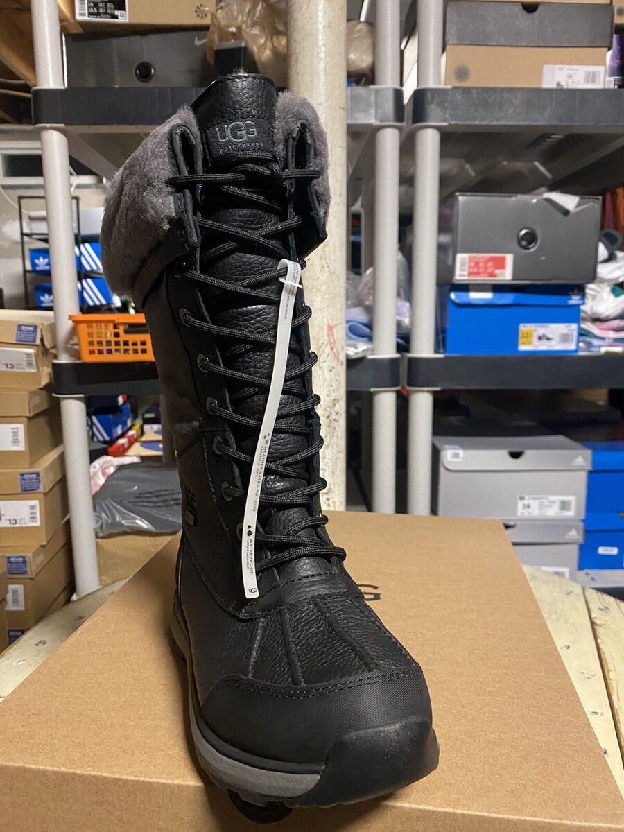 UGG ADIRONDACK III TALL BLACK GREY LEATHER WATERPROOF UGG ADIRONDACK III TALL BLACK GREY LEATHER WATERPROOF