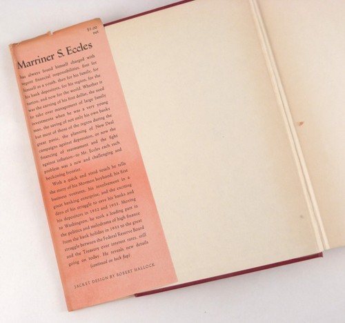 Beckoning Frontiers by Marriner S. Eccles, Alfred A. Knopf ©1950-51 1st Edition - Picture 6 of 9