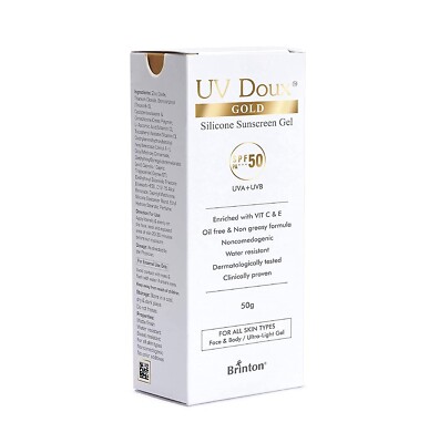 Brinton UV Doux Gold Silicone Sunscreen Gel SPF 50 pa+++50 g
